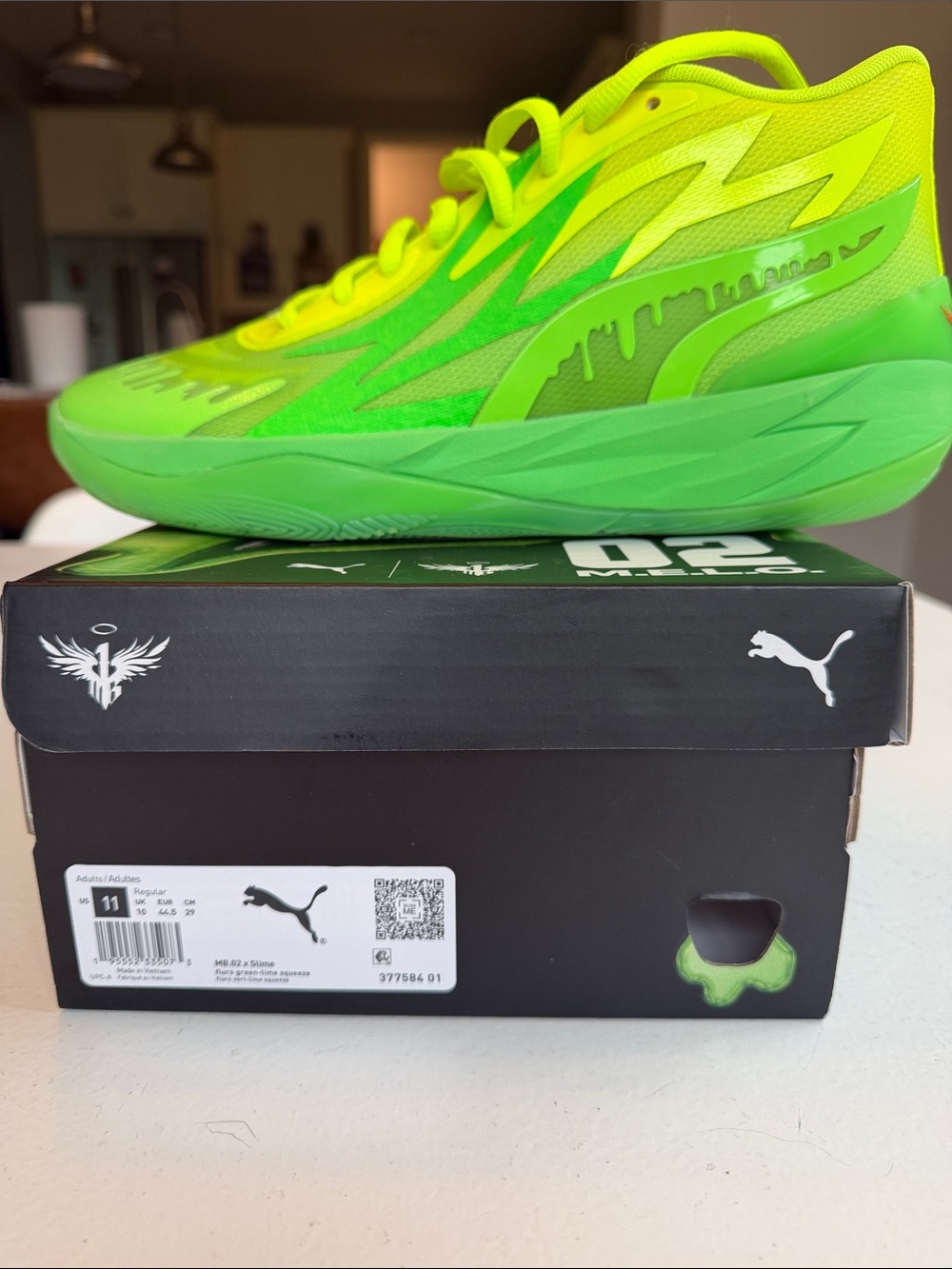 PUMA LaMelo Ball MB.02 x Nickelodeon Slime Men’s 11 377584-01 w/ Box